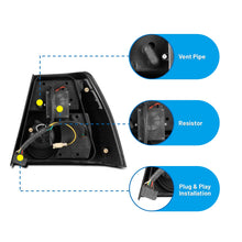 Load image into Gallery viewer, Winjet LED Tail Lights VW Jetta MK4 (1999-2003) Black Smoke Tinted Alternate Image