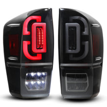 Load image into Gallery viewer, Winjet Sequential LED Tail Lights Toyota Tacoma 3rd Gen (2016-2023) Black With Clear / Smoked / Red Lens - Black / Smoke Alternate Image