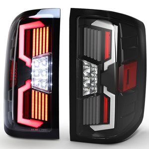 Winjet V2 Renegade LED Tail Lights Chevy Silverado 1500 (14-18) 2500HD/3500HD (15-19) w/ LED Lightbars & Sequential Turn Signals