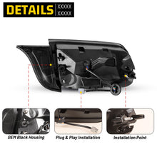 Load image into Gallery viewer, Winjet LED Tail Lights Ford Mustang S550 (15-23) Euro Style Clear Lens With Sequential Turn Signals - Gloss Black CTRNG0680 - Gloss Black / Clear Alternate Image