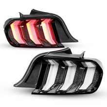 Load image into Gallery viewer, Winjet LED Tail Lights Ford Mustang S550 (15-23) Euro Style Clear Lens With Sequential Turn Signals - Gloss Black CTRNG0680 - Gloss Black / Clear Alternate Image