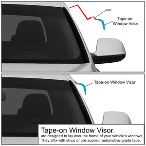 DNA Window Visors Ford Ranger Extended Cab (1993-2012) Tape-On - Dark Smoke