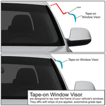 Load image into Gallery viewer, DNA Window Visors Dodge Dakota Standard Cab (1987-1996) Tape-On - Dark Smoke Alternate Image