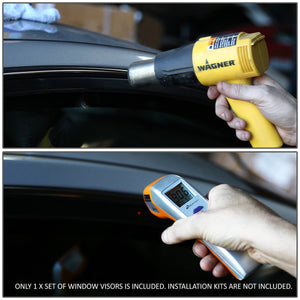 DNA Window Visors Honda Civic Coupe (2012-2015) Tape-On - Dark Smoke
