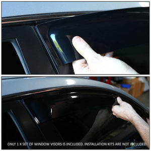 DNA Window Visors Nissan Altima Coupe (2008-2013) Tape-On - Dark Smoke