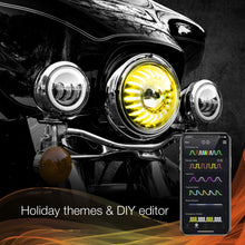 Load image into Gallery viewer, XKGlow RGB LED Headlight XKchrome Bluetooth App Controlled Kit (Harley) - 7 inches - Default Title Alternate Image