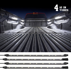 XKGlow Truck Bed light Underglow LED Accent Light Truck Bed/ Toolbox Kit [White] - Single Color w/ Auto-off Delay Switch