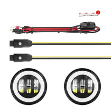 Load image into Gallery viewer, XKGlow 4" Black RGB LED Fog Light w/ XKchrome Bluetooth App Controlled Kit - Jeep Wrangler JK or JL Alternate Image