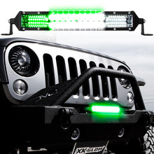 Load image into Gallery viewer, XKGlow 2-in-1 LED Light Bar w/ White &amp; Hunting Green Flood &amp; Spot Work Light + Free Wiring Harness [3 Year Warranty] 10/ 20/ 30 Inches - 30 Inches Alternate Image