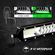 Load image into Gallery viewer, XKGlow 2-in-1 LED Light Bar w/ White &amp; Hunting Green Flood &amp; Spot Work Light + Free Wiring Harness [3 Year Warranty] 10/ 20/ 30 Inches - 10 Inches Alternate Image