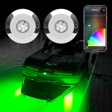 Load image into Gallery viewer, XKGlow RGB Led Underwater Boat Light Kit [48 Watts] 2pc Alternate Image