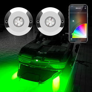 XKGlow RGB Led Underwater Boat Light Kit [48 Watts] 2pc