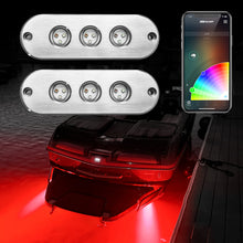 Load image into Gallery viewer, XKGlow RGB Led Underwater Boat Light Kit [27 watts] - 2pc Alternate Image