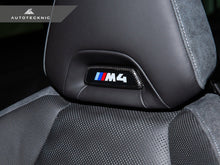 Load image into Gallery viewer, AutoTecknic Front Seat Illuminated Emblem Cover BMW M2 (16-21) Dry Carbon Fiber Alternate Image