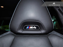 Load image into Gallery viewer, AutoTecknic Front Seat Illuminated Emblem Cover BMW M2 (16-21) Dry Carbon Fiber Alternate Image