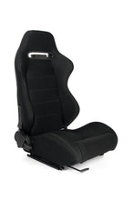 Load image into Gallery viewer, Cipher Auto Race Seats (Pair) Lightweight Reclinable w/ Sliders - Black Cloth w/ Grey Outer Stitching Alternate Image