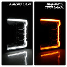 Load image into Gallery viewer, Spyder LED Projectile Headlights Ford F250/F350/F450 Super Duty (17-19 ) Halogen Model [Apex  Series - Sequential LED Turn Signal] Black or Chrome Alternate Image