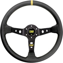 Load image into Gallery viewer, OMP Corsica Liscio Dished Spoke Steering Wheel [350mm] Black or Black/Red - Black Alternate Image