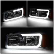 Load image into Gallery viewer, DNA Headlights for GMC Yukon (2000-2006) Yukon XL 1500 (2001-2006) with C-Shaped LED DRL and Black or Chrome Housing Alternate Image
