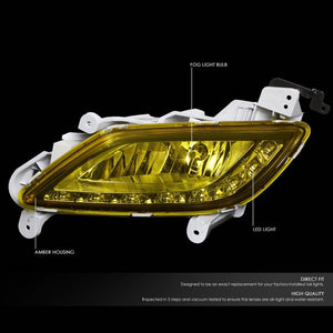 DNA Fog Lights Hyundai Veloster (2012-2016) w/ LED DRL Strip - Black / Smoked / Chrome / Amber