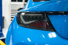 Load image into Gallery viewer, OLM LED Taillights for Subaru BRZ / Toyota GR86 (2022-2026) Scythe Style - White Bar with Black Base &amp; Smoke Lens OLME.49003.3 Alternate Image