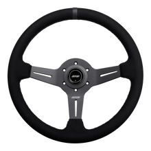 Load image into Gallery viewer, DND Alcantara Race Steering Wheel (50mm deep, 350mm) 6 Black / Purple / Blue / Red / Gray Alternate Image