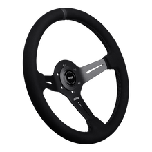 Load image into Gallery viewer, DND Alcantara Race Steering Wheel (50mm deep, 350mm) 6 Black / Purple / Blue / Red / Gray Alternate Image