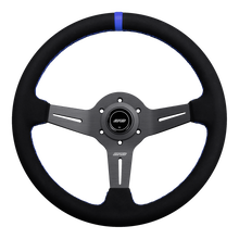 Load image into Gallery viewer, DND Alcantara Race Steering Wheel (50mm deep, 350mm) 6 Black / Purple / Blue / Red / Gray Alternate Image