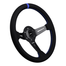 Load image into Gallery viewer, DND Alcantara Race Steering Wheel (50mm deep, 350mm) 6 Black / Purple / Blue / Red / Gray Alternate Image