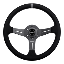 Load image into Gallery viewer, DND Alcantara Race Steering Wheel (50mm deep, 350mm) 6 Black / Purple / Blue / Red / Gray Alternate Image