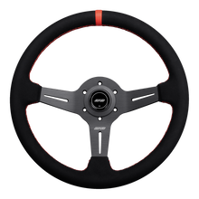 Load image into Gallery viewer, DND Alcantara Race Steering Wheel (50mm deep, 350mm) 6 Black / Purple / Blue / Red / Gray Alternate Image