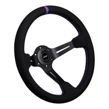 Load image into Gallery viewer, DND Alcantara Race Steering Wheel (75mm deep, 350mm) 6 bolt Black / Purple / Blue / Red / Gray / Tan Alternate Image
