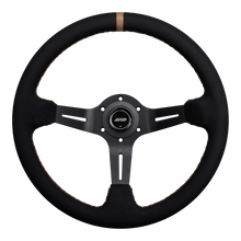 Load image into Gallery viewer, DND Alcantara Race Steering Wheel (75mm deep, 350mm) 6 bolt Black / Purple / Blue / Red / Gray / Tan Alternate Image