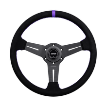 Load image into Gallery viewer, DND Alcantara Race Wheel (30mm deep, 330mm) 6 bolt Purple / Red / Gray / Black Alternate Image