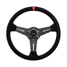 Load image into Gallery viewer, DND Alcantara Race Wheel (30mm deep, 330mm) 6 bolt Purple / Red / Gray / Black Alternate Image