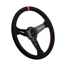 Load image into Gallery viewer, DND Alcantara Race Wheel (30mm deep, 330mm) 6 bolt Purple / Red / Gray / Black Alternate Image