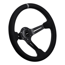 Load image into Gallery viewer, DND Alcantara Race Steering Wheel (75mm deep, 350mm) 6 bolt Black / Purple / Blue / Red / Gray / Tan Alternate Image