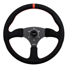 Load image into Gallery viewer, DND Alcantara Touring Steering Wheel (50mm Depth) 6-bolt - Purple / Red / Gray Alternate Image