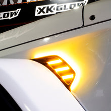Load image into Gallery viewer, XKGlow Amber Fender Vent - Jeep JL&amp;JT w/ Turn Signal &amp; Running Light Alternate Image