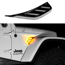 Load image into Gallery viewer, XKGlow Amber Fender Vent - Jeep JL&amp;JT w/ Turn Signal &amp; Running Light Alternate Image