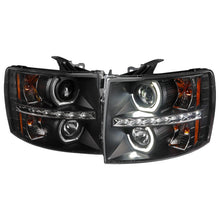 Load image into Gallery viewer, Spec-D Projector Headlights Chevy Silverado (07-13) Dual Halo w/ LED DRL - Black / Chrome / Smoked Alternate Image