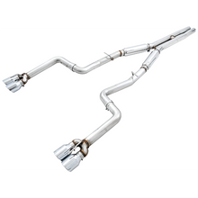 Load image into Gallery viewer, AWE Exhaust Dodge Challenger 392 / Hellcat / Demon 6.2L 6.4L (15-22) Track or Touring Catback w/ 4" Tips - Track / Quad Chrome Silver Tips Alternate Image