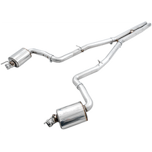 Load image into Gallery viewer, AWE Exhaust Dodge Challenger 392 / Hellcat / Demon 6.2L 6.4L (15-22) Track or Touring Catback w/ 4" Tips - Track / Quad Chrome Silver Tips Alternate Image