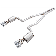 Load image into Gallery viewer, AWE Exhaust Dodge Challenger 392 / Hellcat / Demon 6.2L 6.4L (15-22) Track or Touring Catback w/ 4" Tips - Track / Quad Chrome Silver Tips Alternate Image