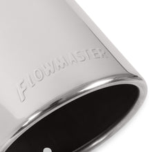 Load image into Gallery viewer, Flowmaster Exhaust Tip (4&quot; Inlet / 5&quot; Dia. Rolled Angle SS / 12&quot; Long) Clamp On - Polished / Black Alternate Image