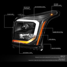Load image into Gallery viewer, DNA Projector Headlights GMC Yukon / Yukon XL (2015-2020) OE Style w/ Black or Chrome Housing Alternate Image