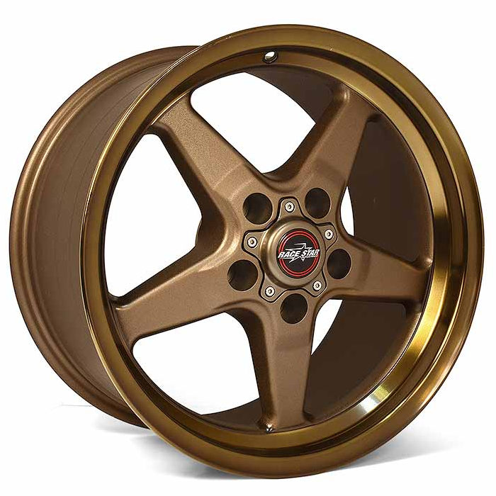 Race Star Wheels Drag Star (18x5, 5x115, +20 Offset) Bronze / Gloss Black / Metallic Gray / Polish