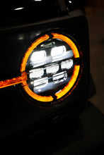 Load image into Gallery viewer, Attica 4x4 LED Headlights For Ford Bronco (2021-2026) With Switchback Sequential Turn Signals - Sol or Apex Series - Sol Series (Crushed Glass Halo Look) Alternate Image