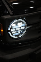Load image into Gallery viewer, Attica 4x4 LED Headlights For Ford Bronco (2021-2026) With Switchback Sequential Turn Signals - Sol or Apex Series - Sol Series (Crushed Glass Halo Look) Alternate Image