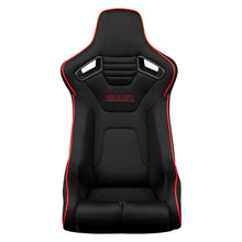 Load image into Gallery viewer, BRAUM Elite-R Fixed Back Bucket Seat [Black Polo Cloth] Black or Red Stitching Alternate Image